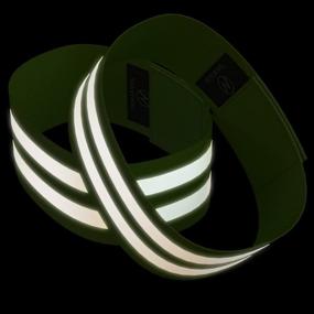 img 1 attached to 🏃 High Visibility Reflective Ankle Bands - 4 Bands/2 Pairs for Jogging, Cycling, and Walking - Multi-functional Wristbands, Armbands, Leg Straps - Essential Safety Gear for Sports and Running