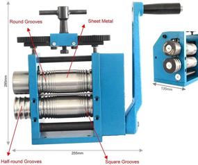 img 2 attached to 🛠️ 110mm Manual Combination Jewelry Rolling Mill Machine for Shaping Sheet Metal, Square, Circular, and Semicircle Wire - Jewelry Roller Press and Tabletting Tool for Jewellery Pressing