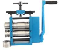 🛠️ 110mm manual combination jewelry rolling mill machine for shaping sheet metal, square, circular, and semicircle wire - jewelry roller press and tabletting tool for jewellery pressing logo