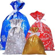 yusongirl 30pcs christmas wrap bags assorted with ribbon ties - 🎁 ideal for christmas goody bags, wrapping & birthday party decorations (pattern 2) logo