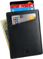 andar minimalist leather wallet with pocket for essential carry logo