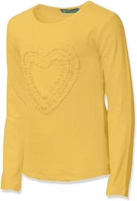 img 3 attached to 👚 Ruffled Heart Sleeve Shirts for Girls - Tops, Tees & Blouses Girls' Clothing