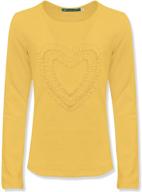 👚 ruffled heart sleeve shirts for girls - tops, tees & blouses girls' clothing logo