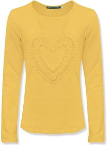img 4 attached to 👚 Ruffled Heart Sleeve Shirts for Girls - Tops, Tees & Blouses Girls' Clothing