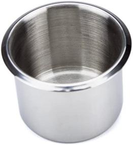 img 2 attached to 🥤 Brybelly Single Stainless Steel Cup Holder: Small, Silver Drop-in Storage Solution for Poker Tables, Work Desks, Cars & DIY Projects