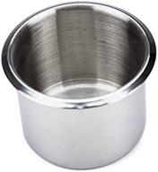 🥤 brybelly single stainless steel cup holder: small, silver drop-in storage solution for poker tables, work desks, cars & diy projects логотип