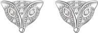 💎 sparkling zirconia fox stud earrings encased in an elegant diamond shaped box - perfect for women and girls logo