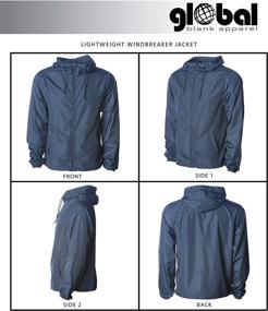 img 3 attached to Global Blank Lightweight Windbreaker Resistant Outdoor Recreation for Outdoor Clothing