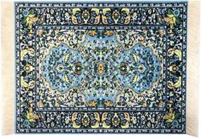 img 1 attached to Enhance Your Workstation with a Set of 4 Rug Mouse Pads - Oriental Turkish Design, Miniature Carpet Mats (Set-3)