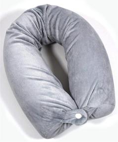 img 4 attached to 🌙 Qdury Twist Подушка из памяти пены - идеальный комфорт для шеи, подбородка, спины и поддержки ног дома или в путешествии.