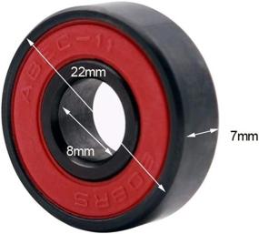 img 2 attached to Z-FIRST High Speed 608RS Hybrid Black Ceramic Bearings for Longboard, Inline Skates, Skateboard, Scooters, and More (Pack of 4, Black)