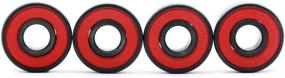 img 1 attached to Z-FIRST High Speed 608RS Hybrid Black Ceramic Bearings for Longboard, Inline Skates, Skateboard, Scooters, and More (Pack of 4, Black)