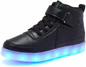img 4 attached to Sufuinu Charging Sneakers Breathable Performance Black Boys' Shoes