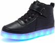 sufuinu charging sneakers breathable performance black boys' shoes logo