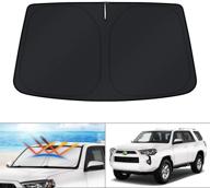 🌞 custom fit windshield sun shade for toyota 4runner 2010-2021 2022 - kust sunshade protector, folding sun visor blocks uv rays to keep your car cooler logo