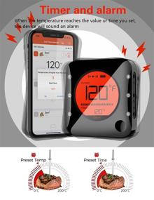 img 1 attached to 🔥 BFOUR Bluetooth Meat Thermometer with 3 Probes - Wireless Grill Thermometer, Premium Digital Instant Read Food Thermometer with Timer Alarm - Ideal for Smoker, Grill, Oven, Kitchen, Cooking, BBQ