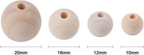 img 3 attached to Foraineam Wooden Beads Set - 700 Pieces of Natural Round Wood Beads in Multiple Sizes for Crafting and Jewelry Making