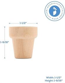 img 3 attached to 🌸 24 Pack of Unfinished Wood Flower Pots by Woodpeckers - 1.5" Tall, 1.625" Wide at Opening
