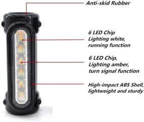 img 1 attached to 🚦 GUAIMI Огни переднего противоударного устройства для мотоцикла-переключаемые фары дневного хода 1-1/4" - Совместимо с Harley Road King Street Glide Dyna Sportster, Victory Bikes (Черный)