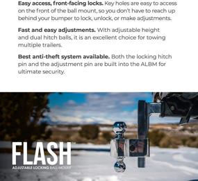 img 2 attached to 🔒 Fastway Flash ALBM 44-00-4606: Adjustable Dual Locking Aluminum Ball Mount with 6 Inch Drop, Secure & Stylish Chrome Plated Balls