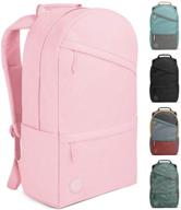 🎒 25l legacy backpack with laptop compartment sleeve - simple modern travel bag for men & women - ideal for college, work, and school - blush logo