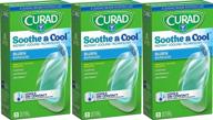 🩹 пластыри curad soothe and cool clear gel: максимальный комфорт и заживление, 8 штук (упаковка из 3) логотип