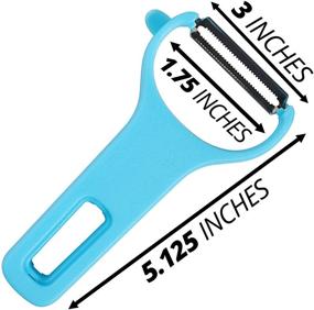 img 3 attached to 🔪 Efficient Telfer 3-Piece Set: Swiss Kitchen Y Blade Peelers with Straight, Julienne, Serrated Blades and Eyer