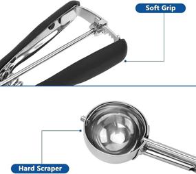 img 1 attached to 🍪 Set of 3 Cookie Scoops for Baking, Trigger Ice Cream Scooper, 1 Tbsp/ 2 Tbsp/ 3Tbsp Cookie Dough Scoop - High-Quality 18/8 Stainless Steel