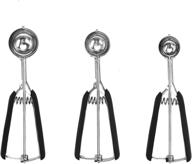 🍪 set of 3 cookie scoops for baking, trigger ice cream scooper, 1 tbsp/ 2 tbsp/ 3tbsp cookie dough scoop - high-quality 18/8 stainless steel logo