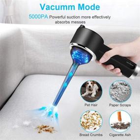 img 2 attached to 💨 Cordless Air Duster and Vacuum - KEYNICE 2-in-1 Dust Cleaner, 6000mAh Battery, 10W Fast Charging, Powerful 36000 RPM, Electric Air Blower for Cleaning Dust Crumbs Computer - Replaces Compressed Air Can