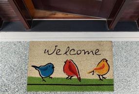 img 2 attached to 🐦 DII Natural Coir Fiber, 18x30" Entry Way Outdoor Door Mat with Non Slip Backing - For the Birds: Stylish and Durable Welcome Mat for Your Outdoor Space