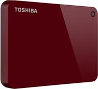 toshiba canvio advance 1tb usb 🔴 3.0 portable external hard drive - red (hdtc910xr3aa) logo