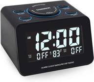 ⏰ horologe digital alarm clock radio: dual alarm, fm radio, preset, dimmer, temperature display & more! logo