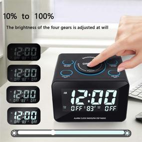 img 3 attached to ⏰ Horologe Digital Alarm Clock Radio: Dual Alarm, FM Radio, Preset, Dimmer, Temperature Display & More!