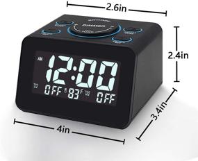 img 1 attached to ⏰ Horologe Digital Alarm Clock Radio: Dual Alarm, FM Radio, Preset, Dimmer, Temperature Display & More!