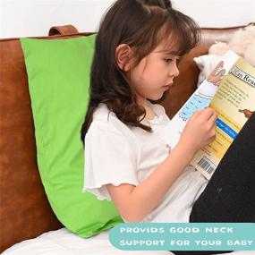 img 2 attached to 👶 Gina Era Toddler Pillowcase (2 Pack) - 100% Cotton, Size: 14x19 inch - Fits Kids Pillows 13x18 or 12x16 - Machine Washable (Green)