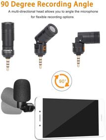 img 2 attached to 🎙️ Versatile Comica 3.5mm Flexible Cardioid Microphone: Perfect for Vlogging, iPhone, Samsung, Canon, Nikon, GoPro 7/8, Camera, Laptop, and Wireless Mic System