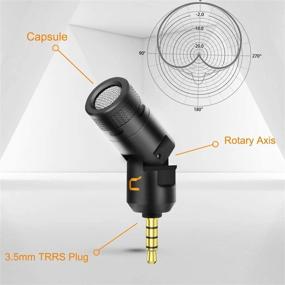 img 3 attached to 🎙️ Versatile Comica 3.5mm Flexible Cardioid Microphone: Perfect for Vlogging, iPhone, Samsung, Canon, Nikon, GoPro 7/8, Camera, Laptop, and Wireless Mic System