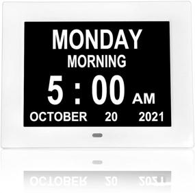 img 4 attached to 🕒 2021 Newest Version | Digital Day Clocks with 8 Alarms, Auto-Dimming, Extra Large Day and Date Calendar | Dementia Clocks for Seniors, Elderly, Vision Impaired, Memory Loss
