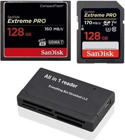 img 4 attached to SanDisk CompactFlash Extreme Pro CF Memory Card SDCFXPS And SD Extreme Pro SDSDXXG Bundle With Everything But Stromboli CF Combo Reader (Mix Pack) 128GB