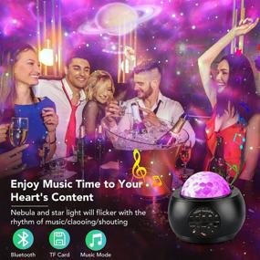 img 2 attached to Webcem Galaxy Projector Star Light Projector with Bluetooth Music Speaker, Remote Control, Night Light Projector for Kids and Adults Bedroom