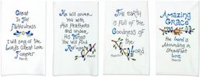 img 1 attached to 📖 4-Piece Set of Psalms Manual Decorative Guest Towels