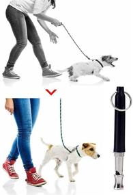 img 1 attached to 🐶 Gusiwhoo Adjustable Frequency Ultrasonic Dog Whistle - Stop Barking & Recall Training Tool, Professional Stainless Steel, Convenient, with Black String, Pack of 2