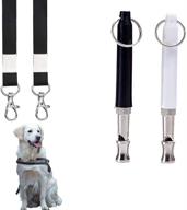 🐶 gusiwhoo adjustable frequency ultrasonic dog whistle - stop barking & recall training tool, professional stainless steel, convenient, with black string, pack of 2 logo