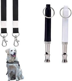 img 4 attached to 🐶 Gusiwhoo Adjustable Frequency Ultrasonic Dog Whistle - Stop Barking & Recall Training Tool, Professional Stainless Steel, Convenient, with Black String, Pack of 2