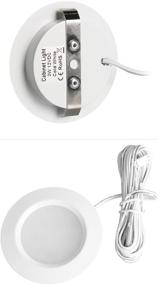 img 4 attached to 2pcs/Lots Dimmable LED Puck/Under Cabinet Light: Recessed 3w DC 12v, Pure White or Warm White