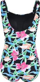 img 1 attached to 👙 Mycoco Women's Tummy Control One Piece Swimsuit - Shirred Bathing Suit for Modest Swimwear Tank Style