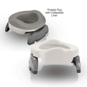 img 2 attached to 🚽 Kalencom Potette Plus Potty Value Pack: 2-in-1 Portable Potty and Reusable Collapsible Liner - Ideal for Home Use (White/Gray)
