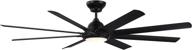 🌀 hydra smart ceiling fan 80in matte black 8-blade – indoor and outdoor, with 3000k led light kit and wall control логотип