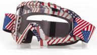 batfox motorcycle atv goggles dirt bike motocross safety atv tactical riding motorbike glasses goggles for men women youth fit over glasses uv400 protection shatterproof(flag transparent) … logo